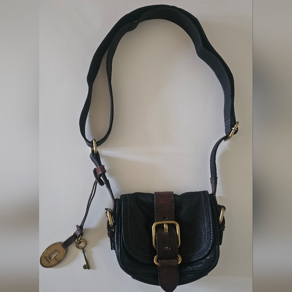 Vintage Fossil Emory Flap Shoulder Bag Crossbody EUC